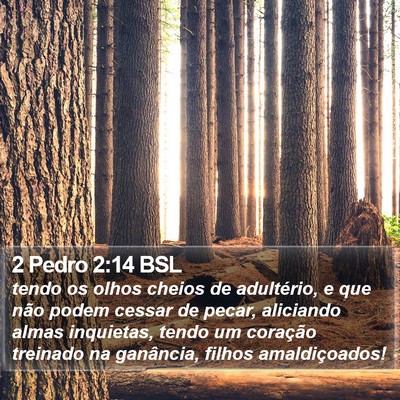 2 Pedro 2:14 BSL Bible Verse Image