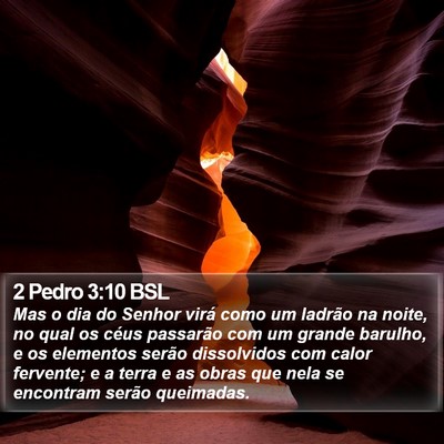 2 Pedro 3:10 BSL Bible Verse Image