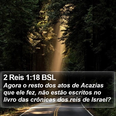 2 Reis 1:18 BSL Bible Verse Image