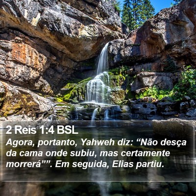 2 Reis 1:4 BSL Bible Verse Image