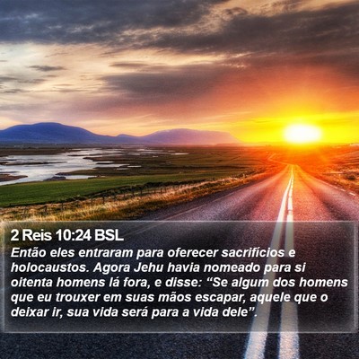 2 Reis 10:24 BSL Bible Verse Image