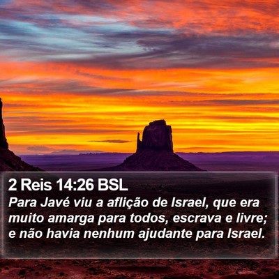 2 Reis 14:26 BSL Bible Verse Image
