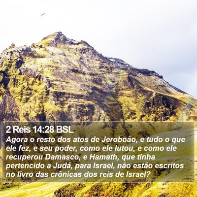 2 Reis 14:28 BSL Bible Verse Image