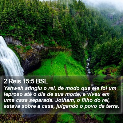2 Reis 15:5 BSL Bible Verse Image