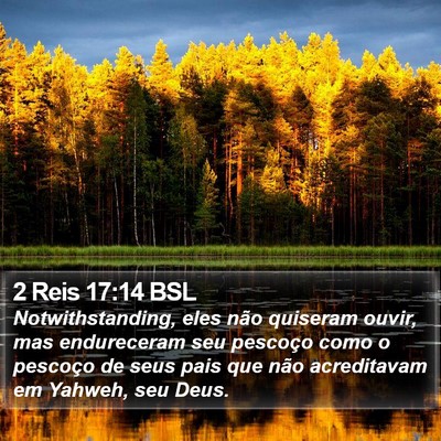 2 Reis 17:14 BSL Bible Verse Image