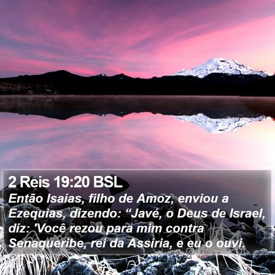 2 Reis 19:20 BSL Bible Verse Image