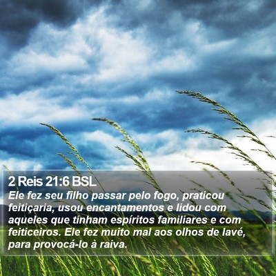 2 Reis 21:6 BSL Bible Verse Image