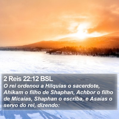 2 Reis 22:12 BSL Bible Verse Image