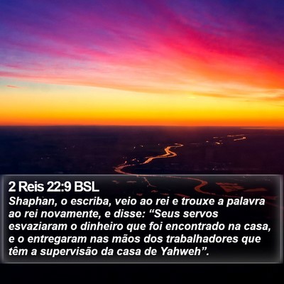 2 Reis 22:9 BSL Bible Verse Image