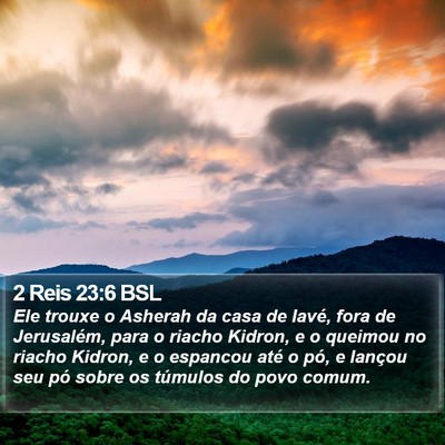 2 Reis 23:6 BSL Bible Verse Image