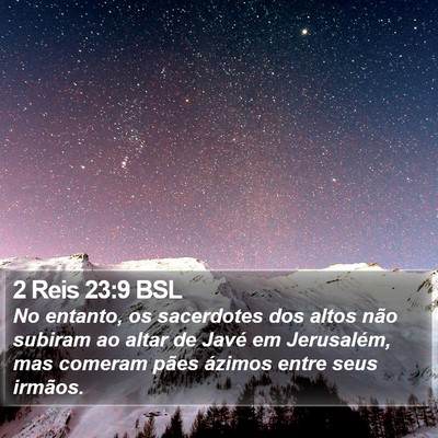 2 Reis 23:9 BSL Bible Verse Image