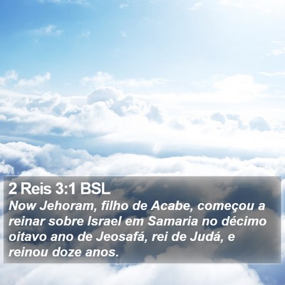 2 Reis 3:1 BSL Bible Verse Image
