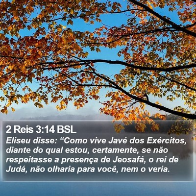 2 Reis 3:14 BSL Bible Verse Image