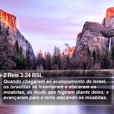 2 Reis 3:24 BSL Bible Verse Image