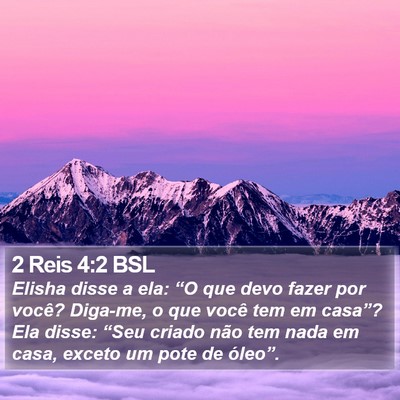 2 Reis 4:2 BSL Bible Verse Image