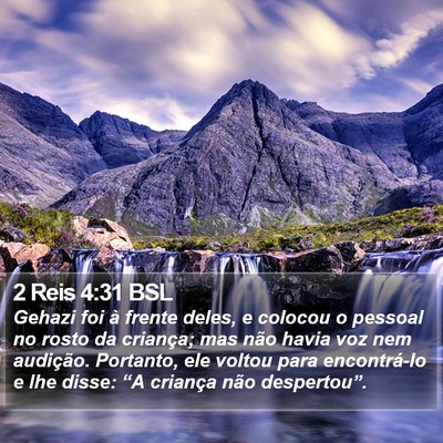 2 Reis 4:31 BSL Bible Verse Image