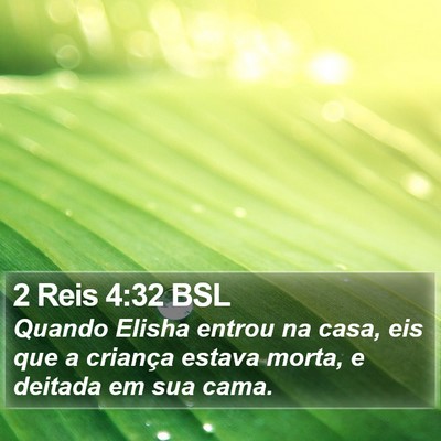 2 Reis 4:32 BSL Bible Verse Image