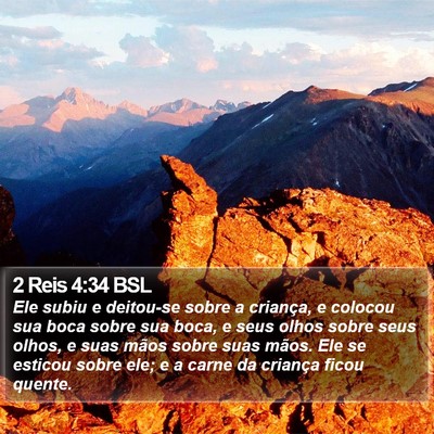 2 Reis 4:34 BSL Bible Verse Image