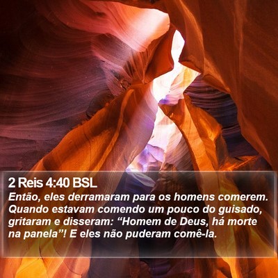 2 Reis 4:40 BSL Bible Verse Image
