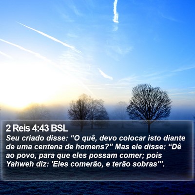 2 Reis 4:43 BSL Bible Verse Image