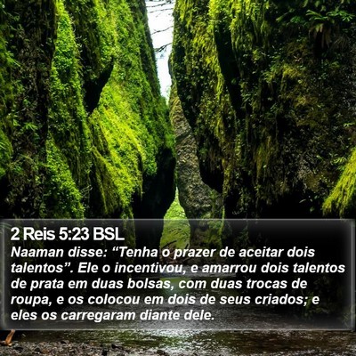 2 Reis 5:23 BSL Bible Verse Image