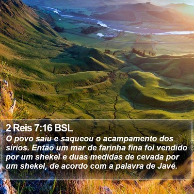 2 Reis 7:16 BSL Bible Verse Image