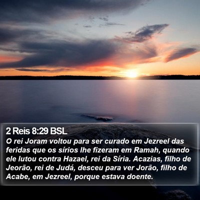 2 Reis 8:29 BSL Bible Verse Image