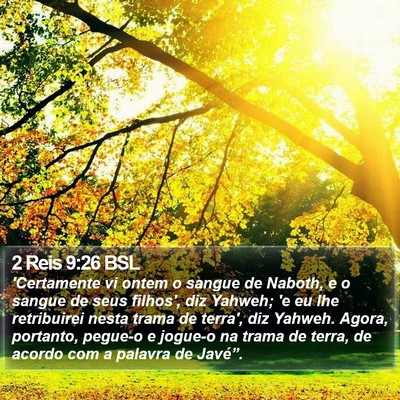 2 Reis 9:26 BSL Bible Verse Image