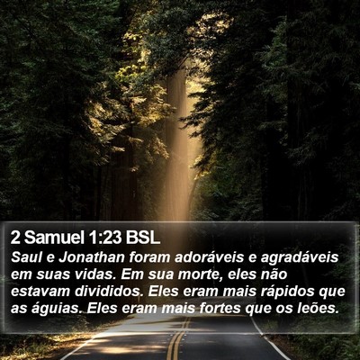 2 Samuel 1:23 BSL Bible Verse Image