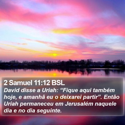 2 Samuel 11:12 BSL Bible Verse Image