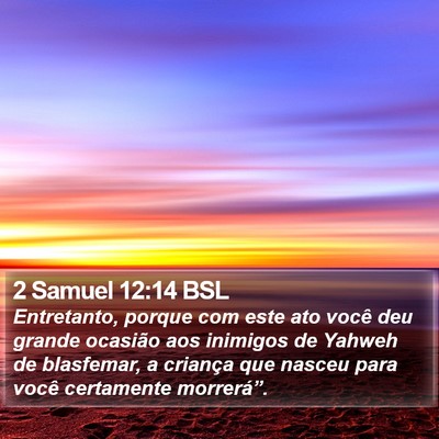 2 Samuel 12:14 BSL Bible Verse Image