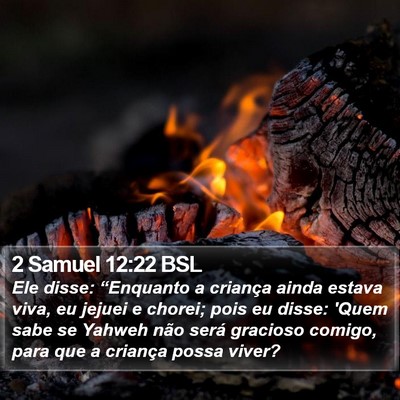 2 Samuel 12:22 BSL Bible Verse Image