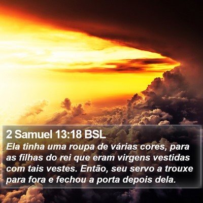2 Samuel 13:18 BSL Bible Verse Image