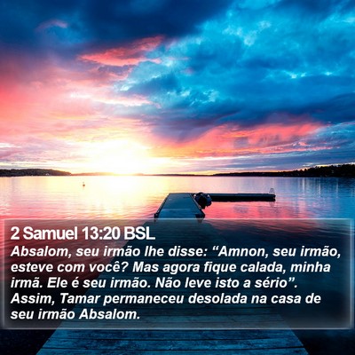 2 Samuel 13:20 BSL Bible Verse Image