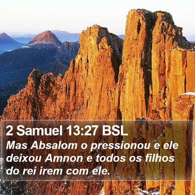 2 Samuel 13:27 BSL Bible Verse Image