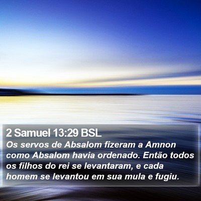 2 Samuel 13:29 BSL Bible Verse Image