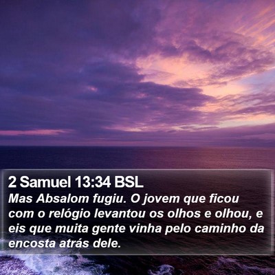 2 Samuel 13:34 BSL Bible Verse Image