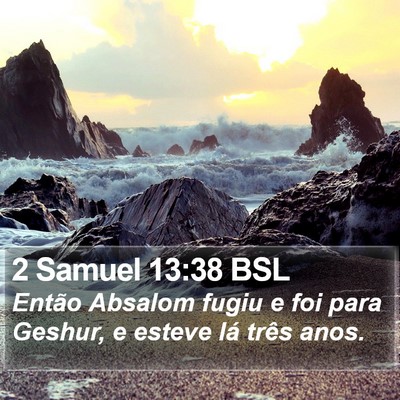 2 Samuel 13:38 BSL Bible Verse Image
