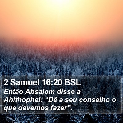 2 Samuel 16:20 BSL Bible Verse Image