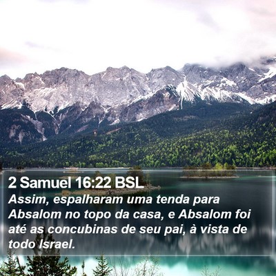 2 Samuel 16:22 BSL Bible Verse Image