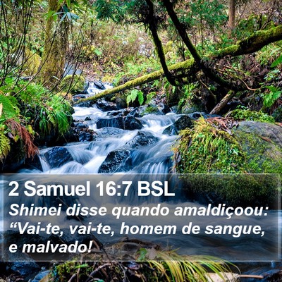 2 Samuel 16:7 BSL Bible Verse Image