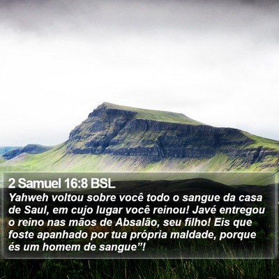 2 Samuel 16:8 BSL Bible Verse Image