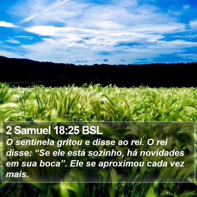 2 Samuel 18:25 BSL Bible Verse Image