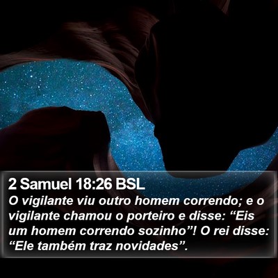 2 Samuel 18:26 BSL Bible Verse Image