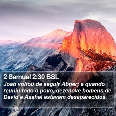 2 Samuel 2:30 BSL Bible Verse Image