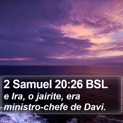 2 Samuel 20:26 BSL Bible Verse Image
