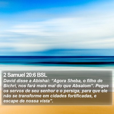 2 Samuel 20:6 BSL Bible Verse Image