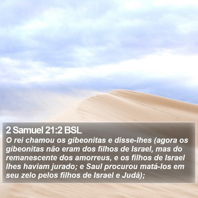 2 Samuel 21:2 BSL Bible Verse Image