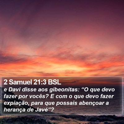 2 Samuel 21:3 BSL Bible Verse Image