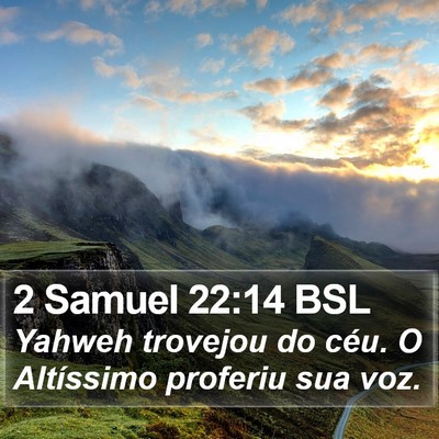 2 Samuel 22:14 BSL Bible Verse Image